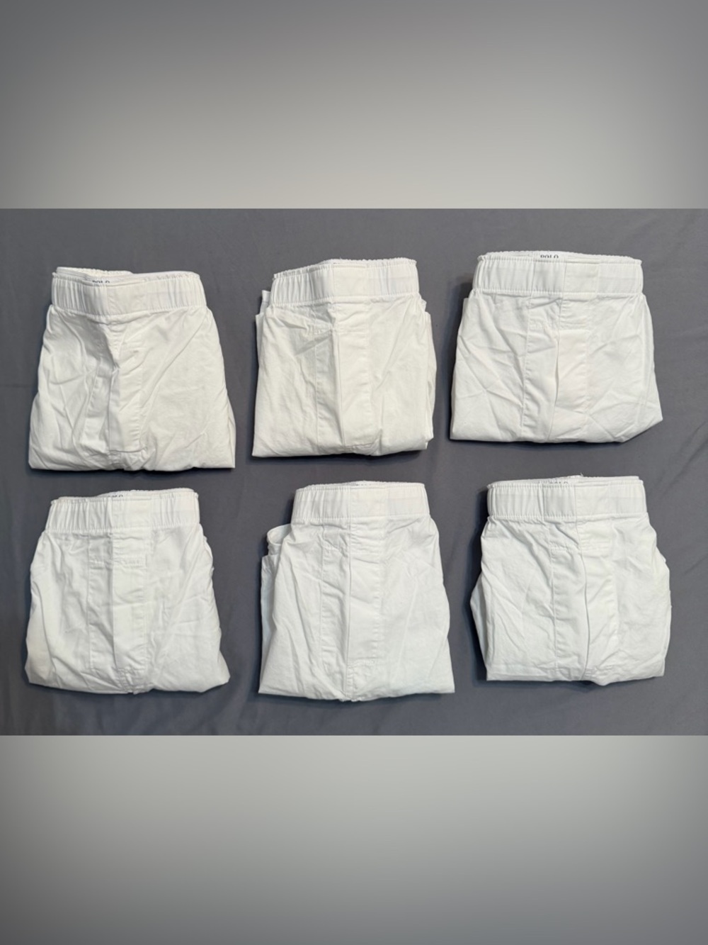 Ralph Lauren Size M White Cotton Boxer Shorts with Black Polo Logo - Picture 3 of 9